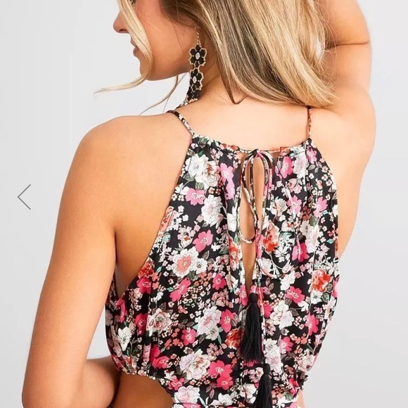 Hyfve Woven Floral Cut-Out Maxi Dress Size Large - Picture 4 of 14